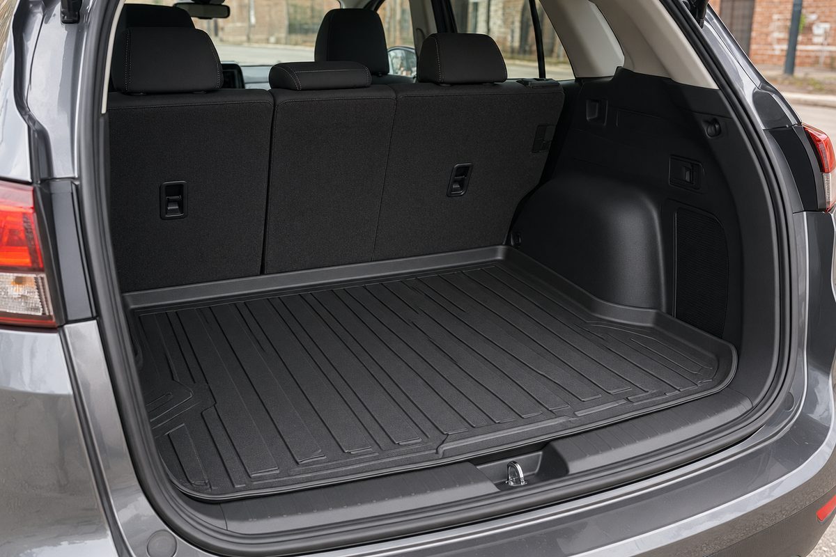 Cargo liner following the contours of a rear load floor