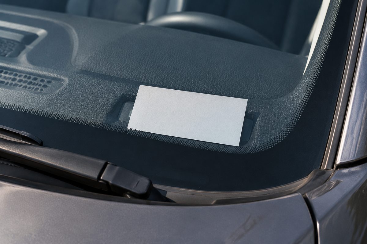Vehicle identification characters covered for privacy