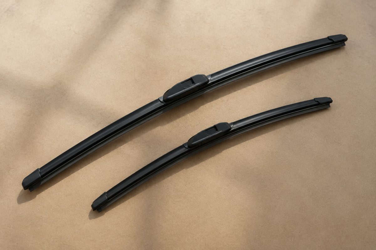 Two separate wiper blades of different lengths